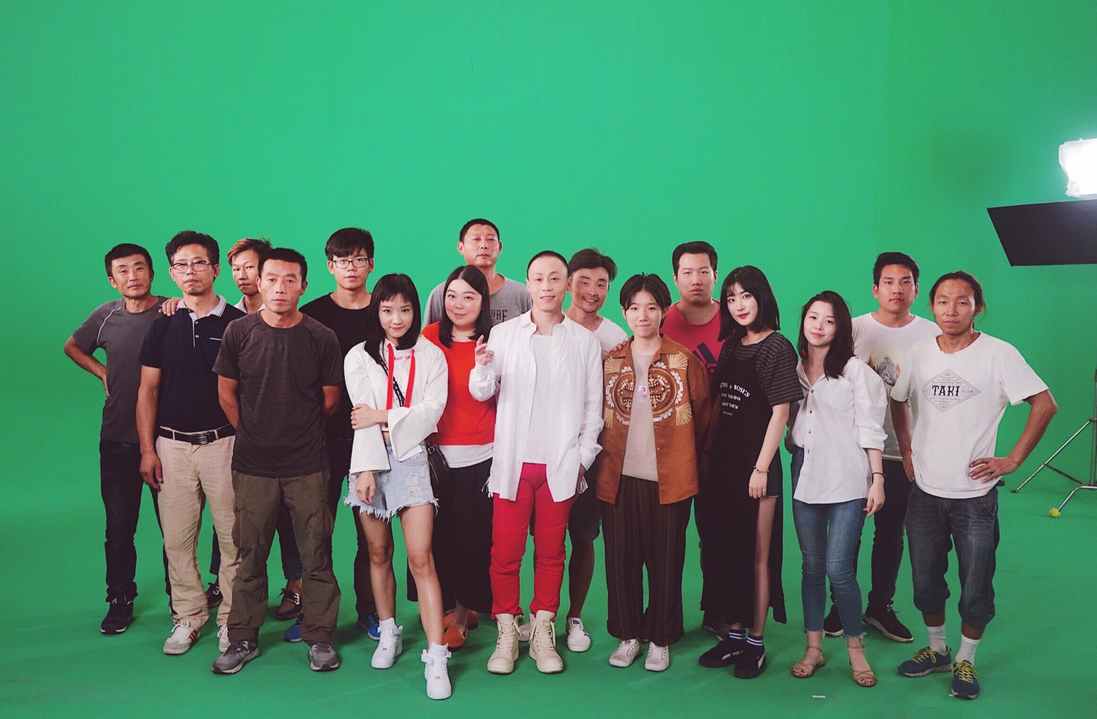 I Love You China MV green-screen group proof