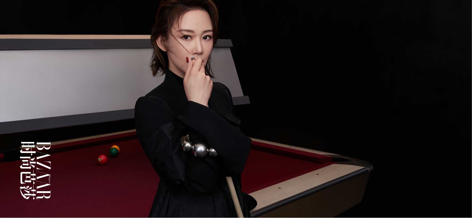 Pan Xiaoting fashion editorial billiards image proof